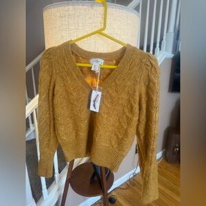 Jessica Simpson Mustard V-Neck Sweater
